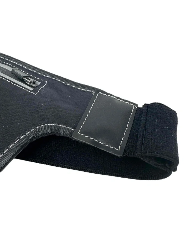 Marika Waist Pack Womens One Size Black Silver Front Zipper Headphone Port